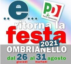 Matteo Piloni presenta Festa dell’Unità 2021  Ombrianello  26-31 agosto 