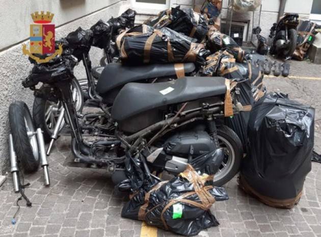 Scooter rubati a Milano e inviati in Africa