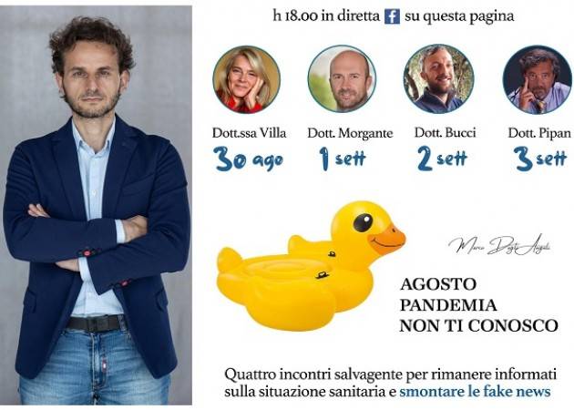 Pandemia non ti conosco Incontri online promossi da Marco Degli Angeli (M5s)