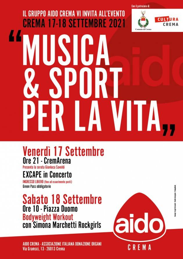 Crema Musica & Sport per la Vita |AIDO