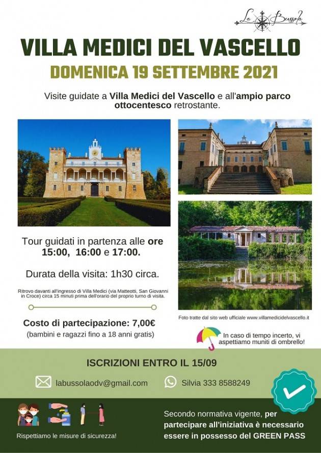 Vacanze finite: La Bussola riparte! visite guidate a Villa Medici del Vascello