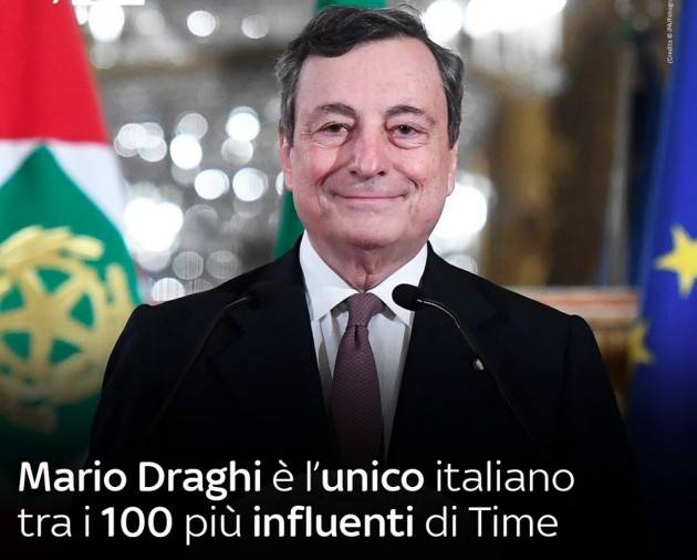 Mario Draghi è per la terza volta tra i 100 di Time.