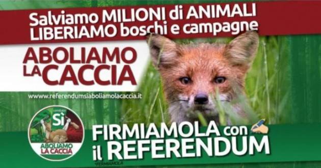 Referendum Abolire la caccia ORA si può!  FIRMA ONLINE con lo SPID