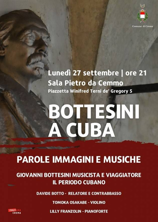 Crema Bottesini a Cuba, evento il 27 settembre