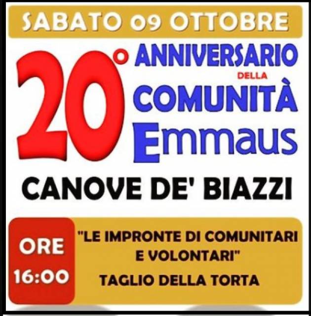 Canove de’ Biazzi (Torre de’ Picenardi) Emmaus compie 20 anni