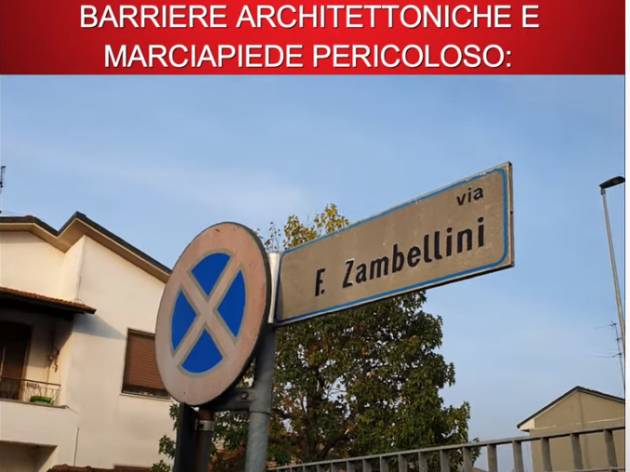 M5S CREMASCO: BARRIERE ARCHITETTONICHE E MARCIAPIEDE DA SISTEMARE A CASTELNUOVO