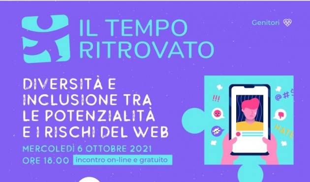 Cremona progetto ‘Il Tempo ritrovato’ Incontro on-line dedicato a genitori e docenti