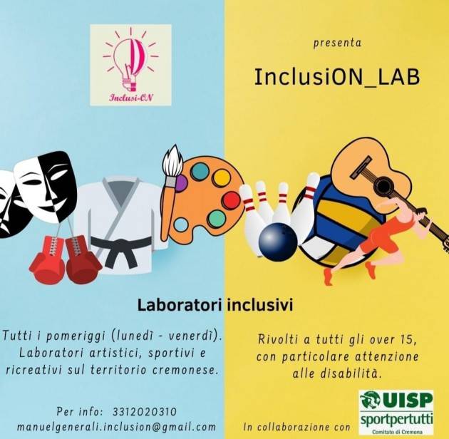 InclusiON é un progetto che si occupa di organizzare attività nel tempo libero