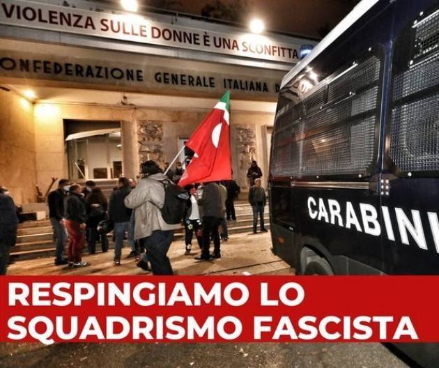 Roma Attacco fascista alla Cgil. Oggi,10 ott.,presidio in Via Mantova ore 10