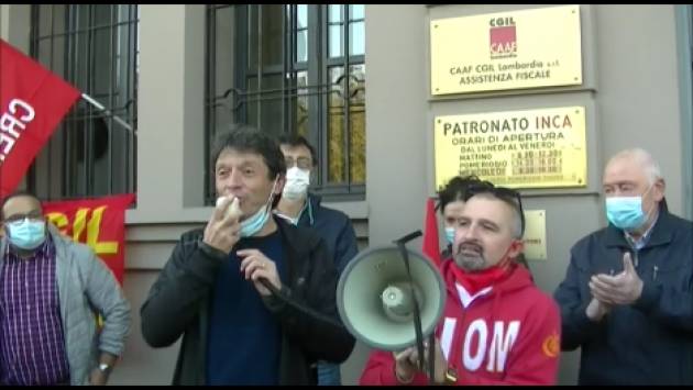 Cgil Cremona Molta gente al presidio contro attacco fascista Roma (Video GCStorti)