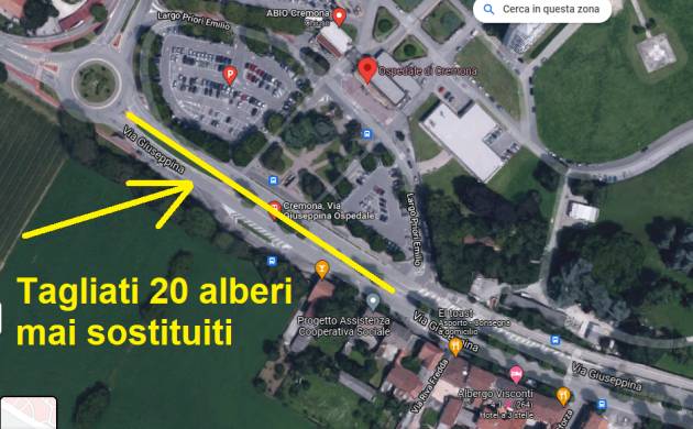 CR Alberi Tagliati  20 piante mai sostituite davanti HOSP (-627 tot.in città)