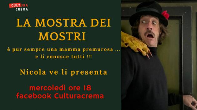 Crema Appuntamenti on line dedicati ai bambini 'La mostra dei mostri'