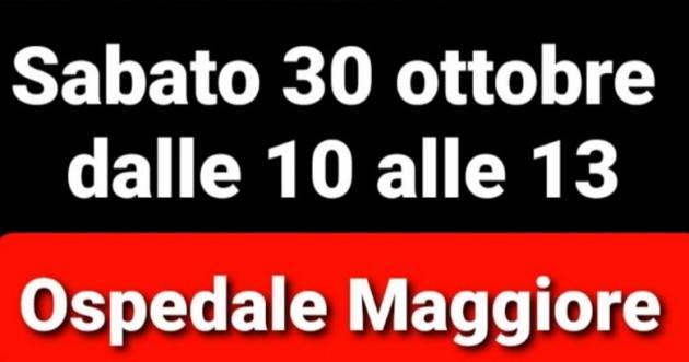 Sanità Cremonese ADESSO BASTA confermato sabato 30 presidio davanti Hosp 