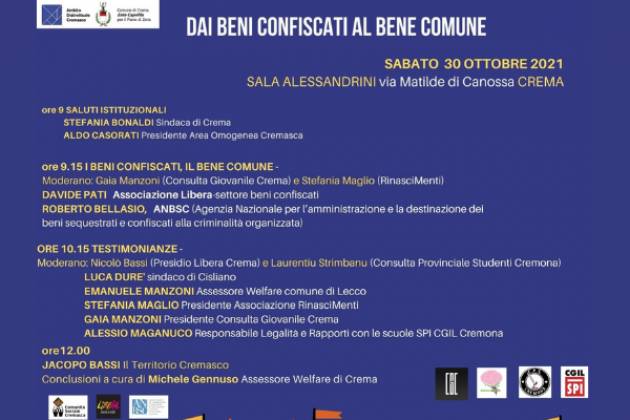 Dai beni confiscati al bene comune