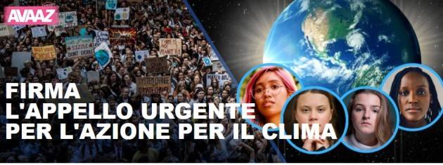 Firma Petizione L'appello di Greta L'umanità sta fallendo nel fermare la crisi climatica