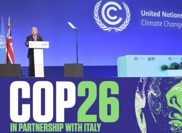 Cop26, Guterres: ''Basta trattare la natura come un gabinetto. Stiamo scavando le nostre tombe''