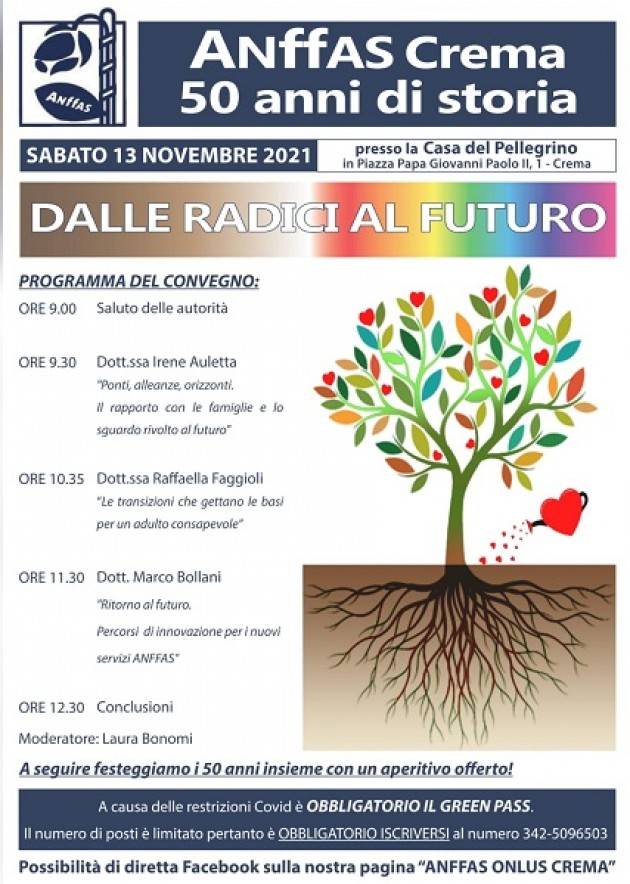Mezzo secolo di Anffas Crema in un convegno: ‘tempo per riflettere’