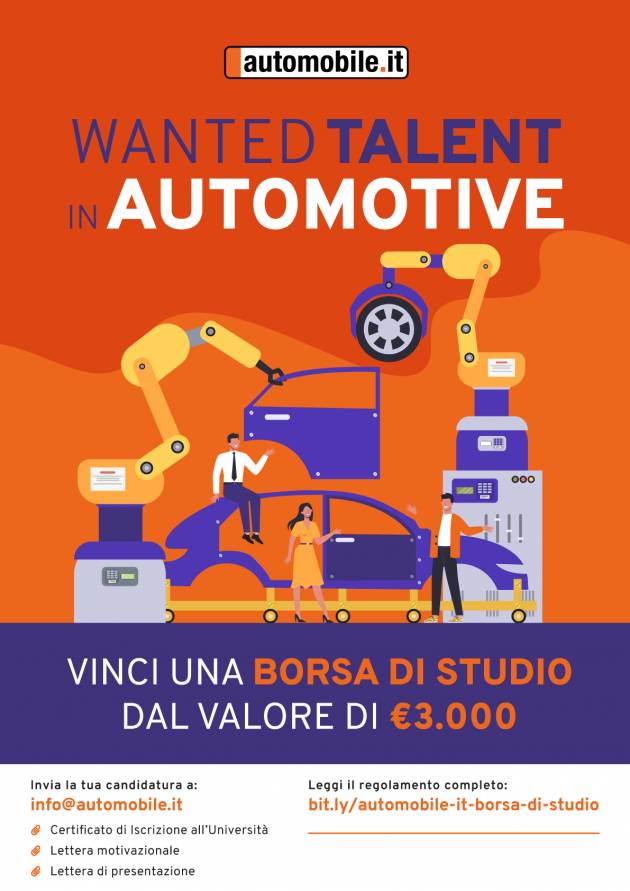 Borsa di studio di automobile.it per studenti meritevoli di 3.000 euro