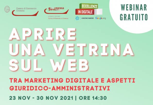 Camera di Commercio Cremona -APRIRE UNA VETRINA SUL WEB