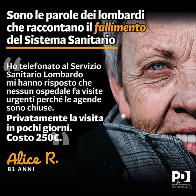 PD Testimonianze sul fallimento della Sanità Lombarda