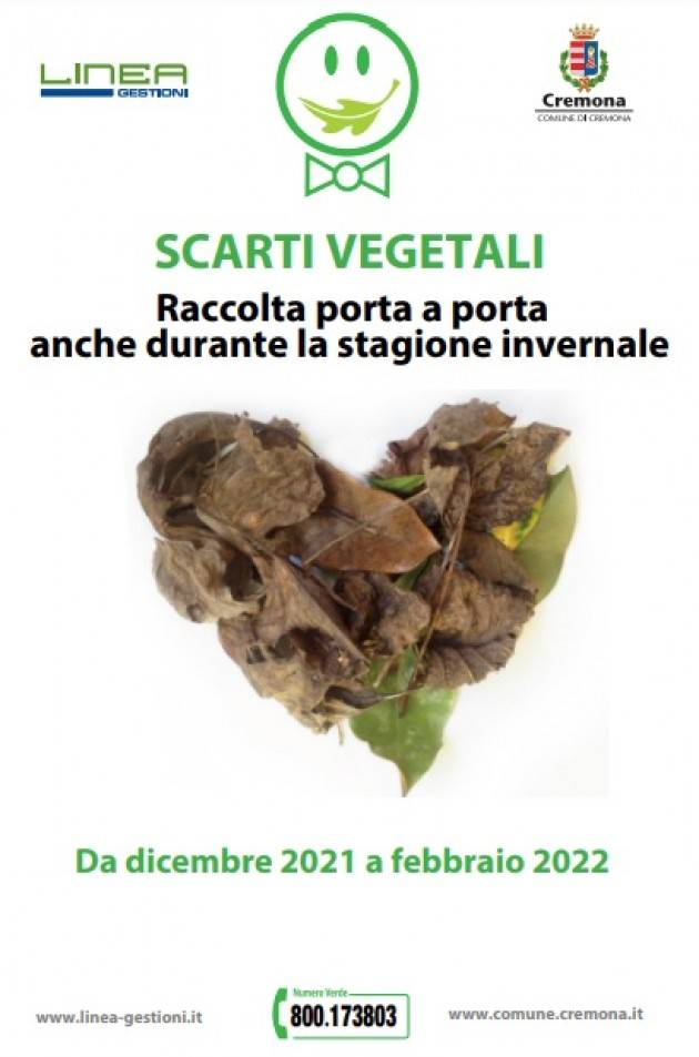 SCARTI VEGETALI: LA RACCOLTA PORTA A PORTA NELLA STAGIONE INVERNALE 