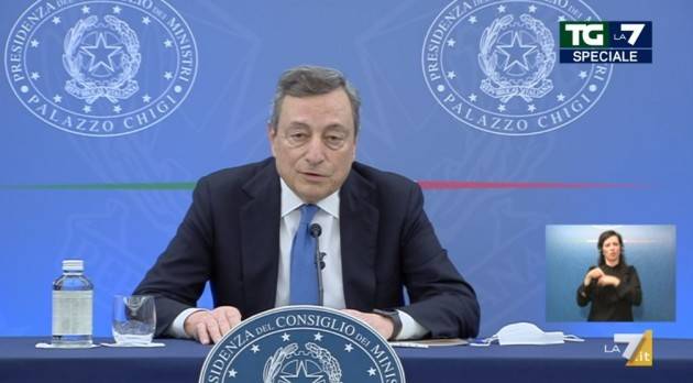 Covid Stretta per i non vaccinati La c.s. di Draghi, Speranza e Gelmini