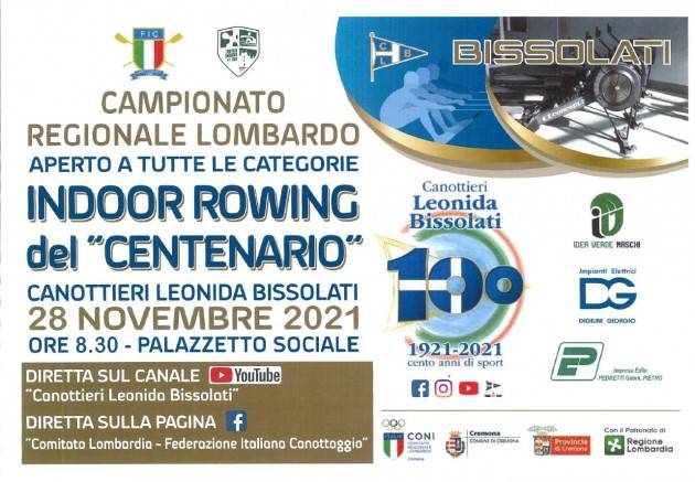 Cremona Campionati Lombardi indoor rowing: domenica 200 alla  Bissolati