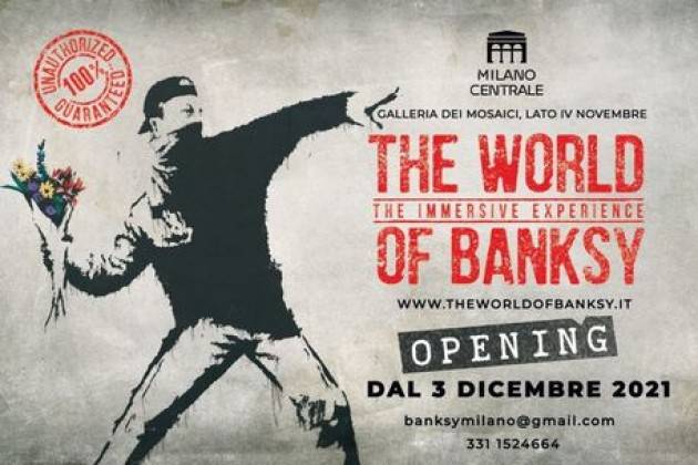 Banksy arriva alla stazione di Milano Centrale