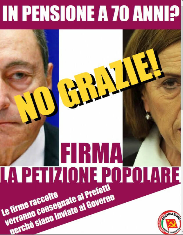 Rifondazione raccoglie firme contro aumento bolletta e per dire NO Governo Draghi