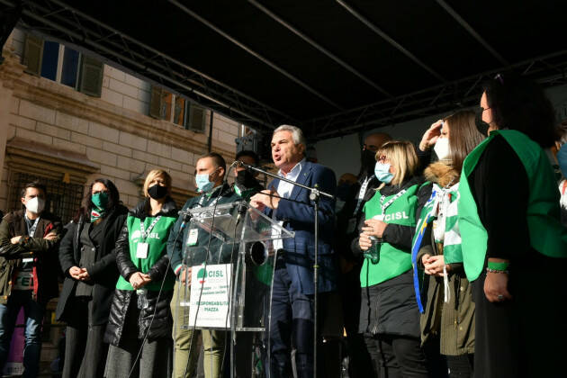 Sbarra (sg Cisl)  Manifestazione nazionale Cisl a Roma