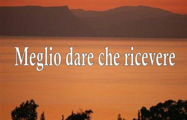 Vincenzo Montuori (CR) : E’ meglio donare che ricevere