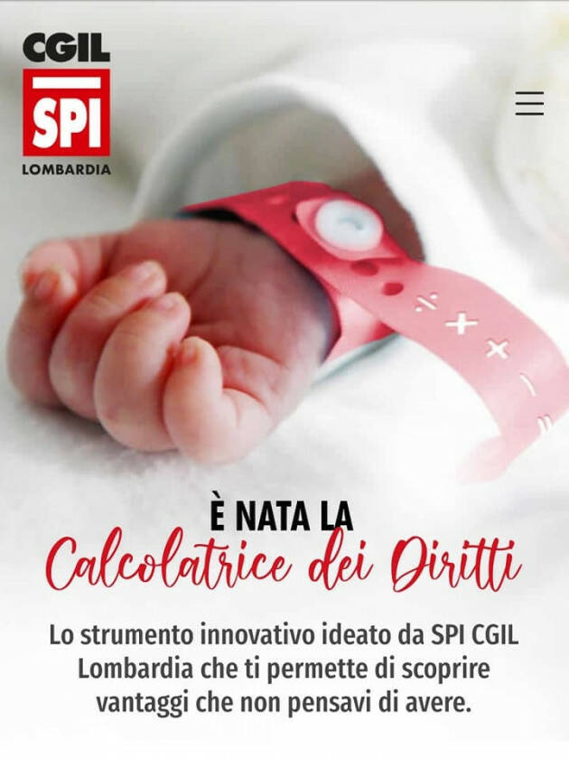 Lo Spi-Cgil Lombardia ha lanciato la calcolatrice dei diritti del pensionati