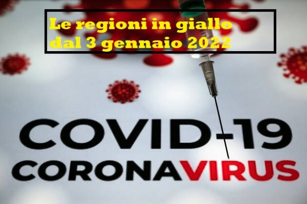 Italia Omicron Lombardia, Lazio, Piemonte e Sicilia in zona gialla  dal 03/01/2022