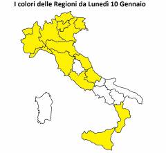 Lotta Covid Le Regioni in giallo da lunedì 10 gennaio 2022