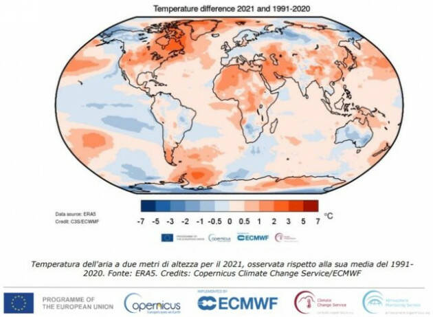 Gli ultimi 7 anni sono stati i più caldi a livello globale