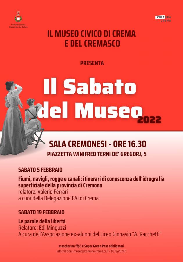 Riprende la rassegna Il sabato del Museo di Crema