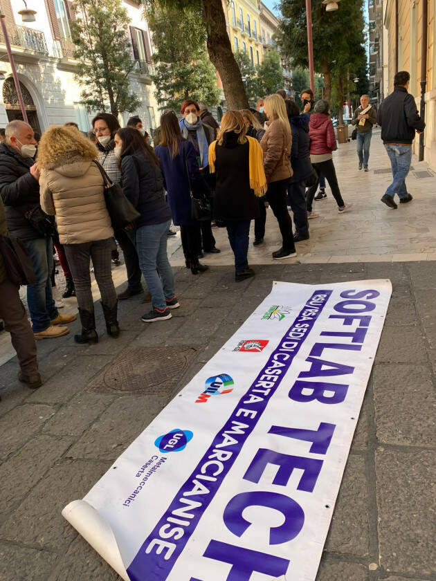 Caserta. Protesta dei Lavoratori Softlab, Naddei 