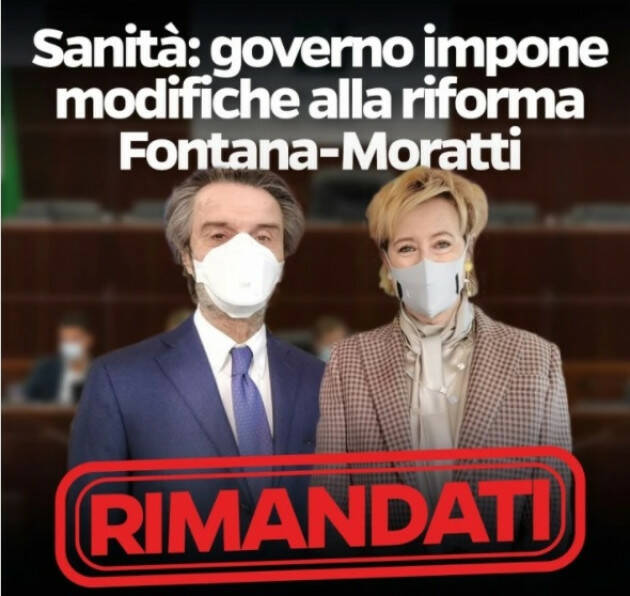 Riforma Sanità Lombardia : Fontana e Moratti rimandati dal Governo