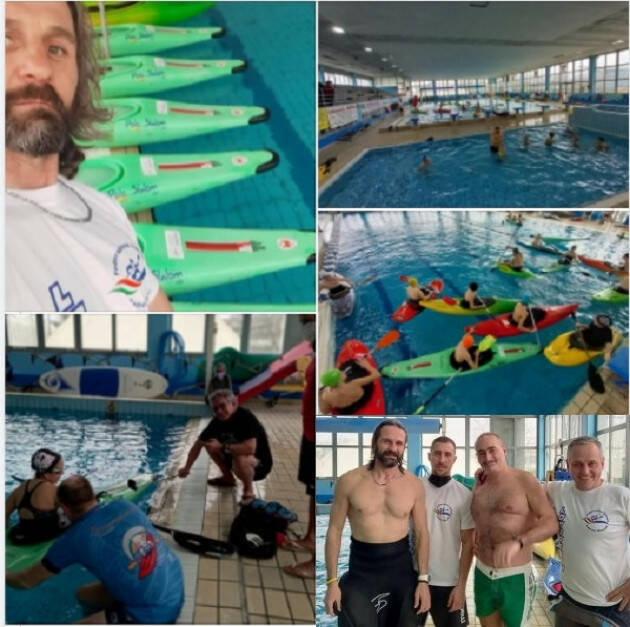 Alla 2 giornata I KAYAK IN PISCINA, erano presenti 5 atleti e due tecnici Bissolatini