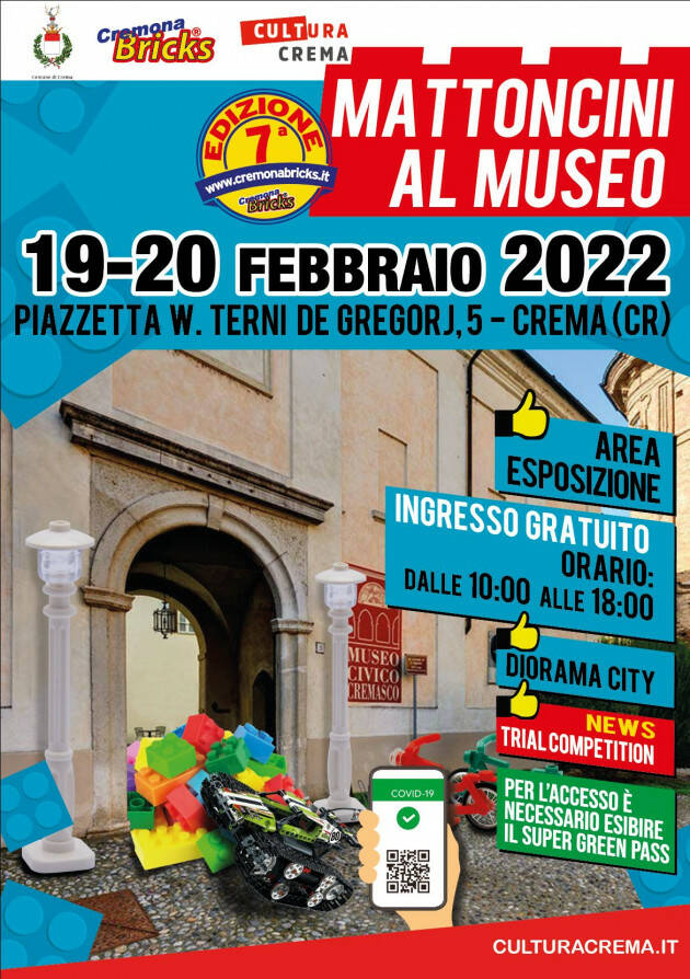 Ritorna i lego al Museo di Crema 19 e 20 febbraio