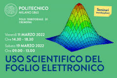 Due seminari del Campus cremonese del Politecnico di Milano   per scoprire tutti i segreti del foglio di calcolo 