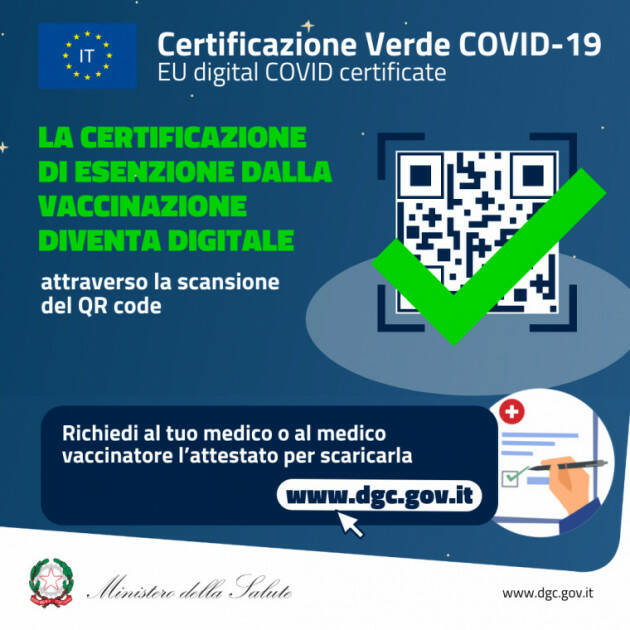 CREMA - CERTIFICAZIONE DIGITALE DI ESENZIONE ANTI COVID-19: COME RICHIEDERLA