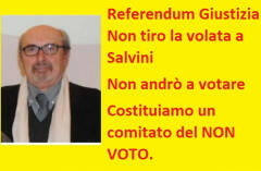 Referendum Giustizia Non tiro la volata al  Salvini |Gian Carlo Storti