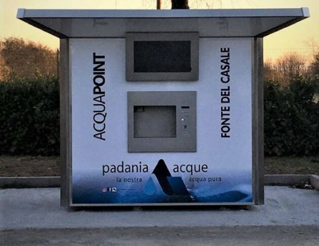 Padania Acque È attiva ‘Fonte del Casale’, la casa acqua a Cappella Cantone