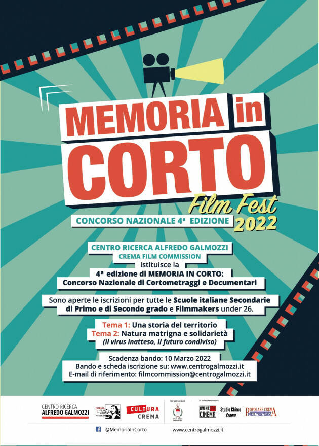 MEMORIA IN CORTO FILM FEST 2022: POSTICIPATA LA DATA DI CONSEGNA DELLE OPERE