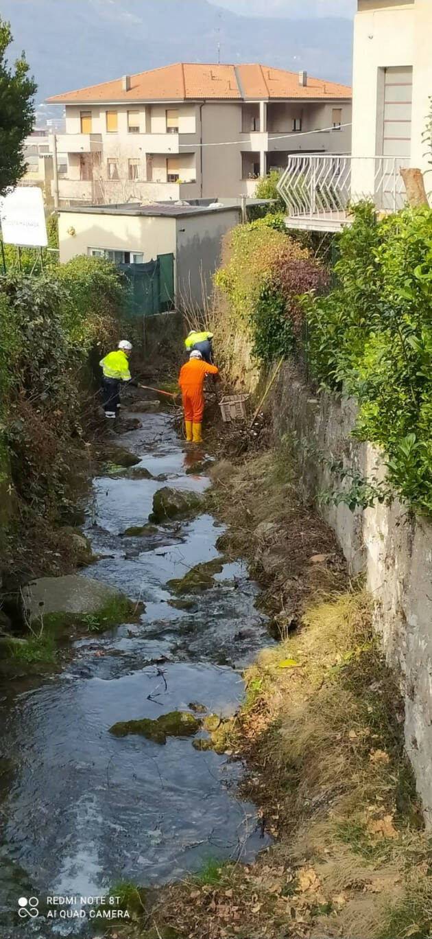 LECCO: Intervento di pulizia del torrente Culigo a Chiuso