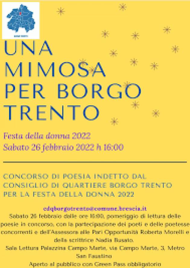 UNA MIMOSA PER BORGO TRENTO