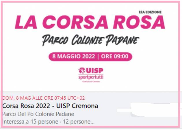 Uisp Cremona  ECCOCI FINALMENTE!  E’ l’8 marzo
