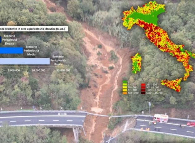 Dissesto idrogeologico: quasi il 94% dei comuni a rischio frane, alluvioni ed erosione costiera
