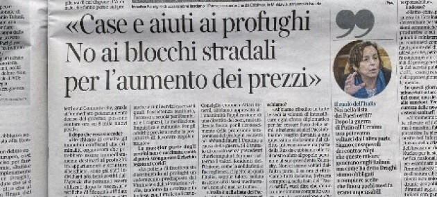 Lamorgese al Corriere della sera: “case e aiuti ai profughi”